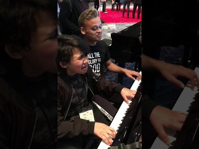 Justin-Lee Schultz and Jesus Molina Jamming at the Namm Show 2020