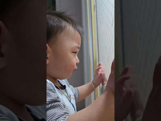 누나 학교 가지마 ~ #22개월아기 #cute # 슬픈이별 #아기
