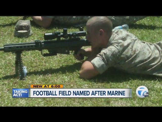 South Lyon High School naming football field after marine who died in Afghanistan