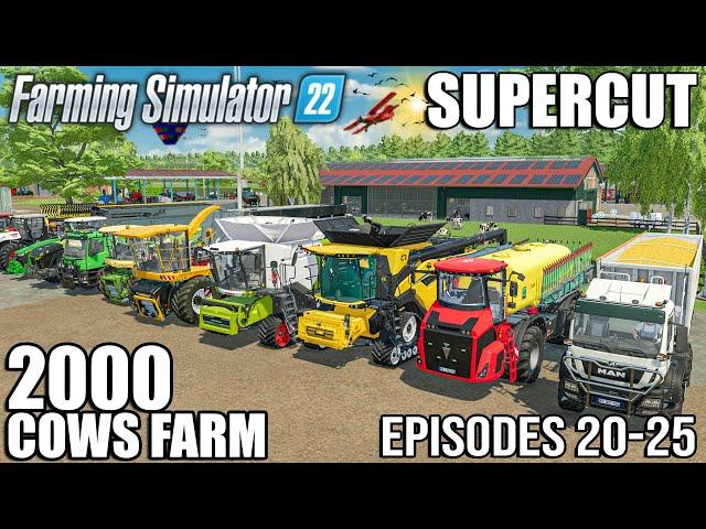 2000 COWS FARM - SUPERCUT (Episode 20-25) | Farming Simulator 22