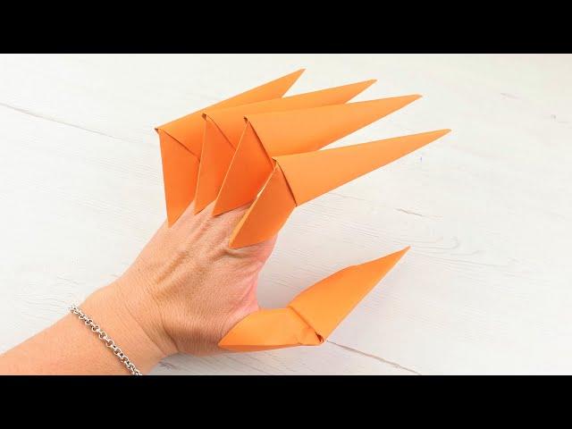 Cómo hacer Garras de papel ️ Tutorial fácil (Origami sin pegamento)