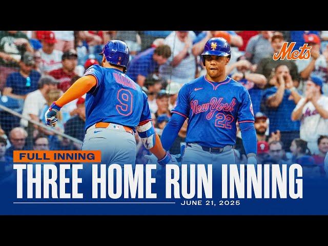 Mets Hit Back-To-Back-To-Back Home Runs | FULL INNING