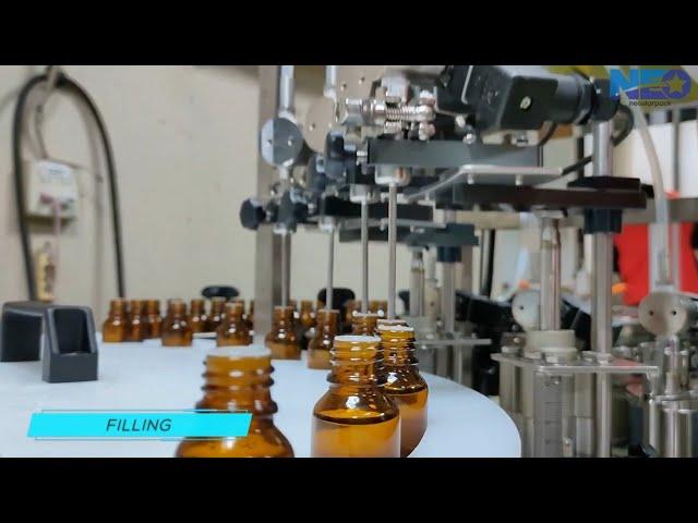 Cosmetic Dropper Bottle Vial Filling Capping Machine｜Filling & Capping Production Line｜Neostarpack