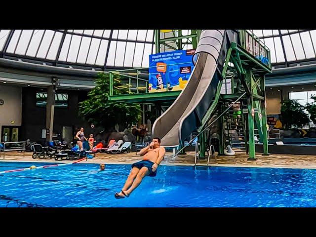 Waterslides at AQUApark Oberhausen in Germany