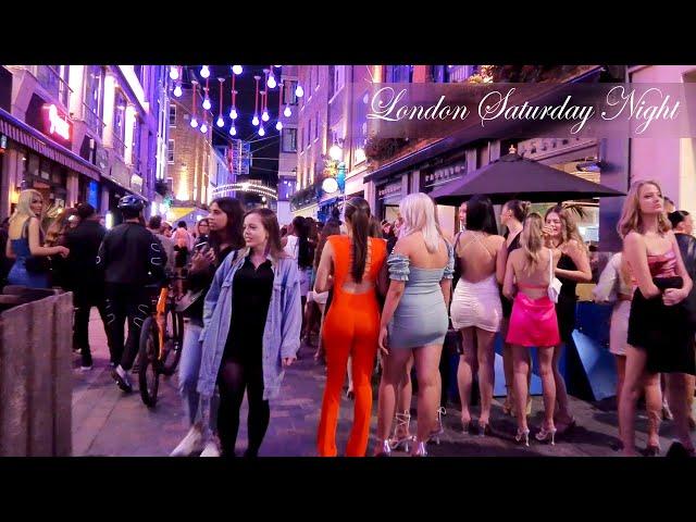 A Busy Saturday Night in London | Central London Night Walk [4K]