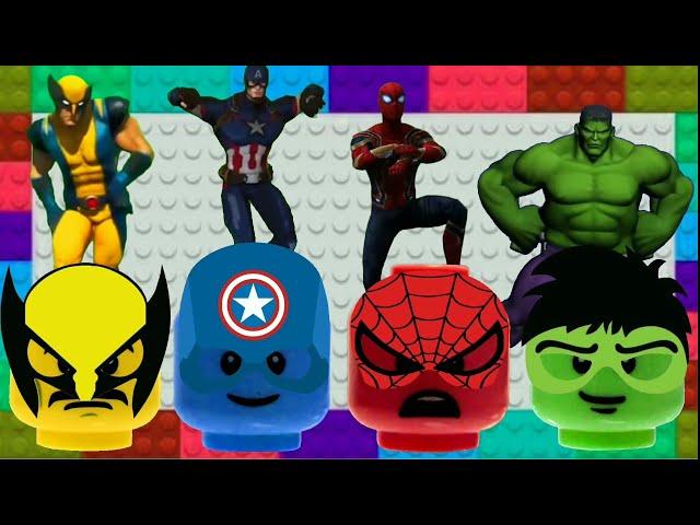 HULK FUNNY Dance | Spiderman, Capitain America and Wolverine