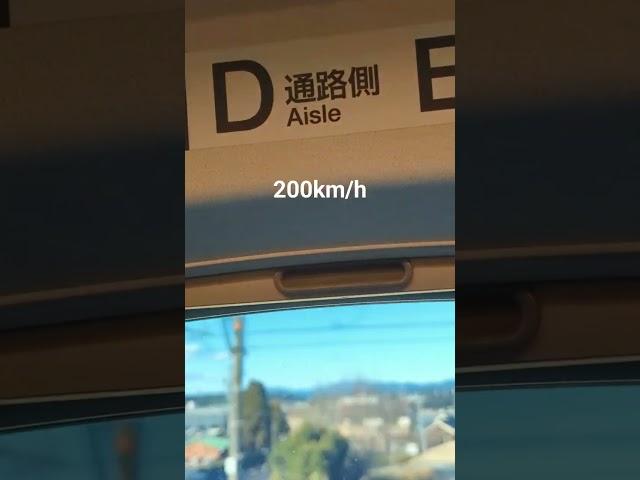 Bullet Train 200km/h but so smooth and quiet  #japan #shinkansen  #tokyo