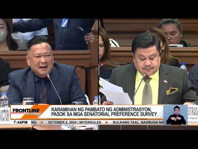 Karamihan ng pambato ng administrasyon, pasok sa mga senatorial preference survey