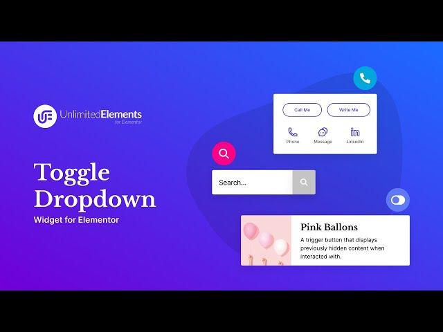 Toggle Dropdown Widget for Elementor