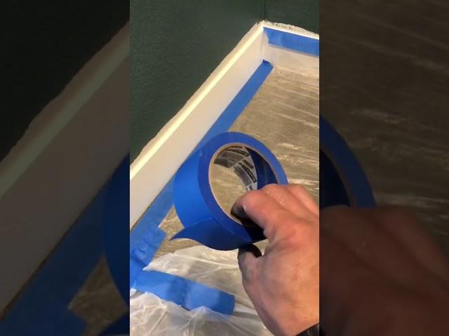 How to get straight paint lines.  #shorts #diy #tape #caulk #paint