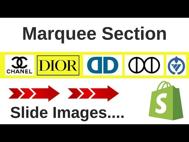 Free Shopify Images Marquee Section | Slide Brand Logos Anywhere [2024]