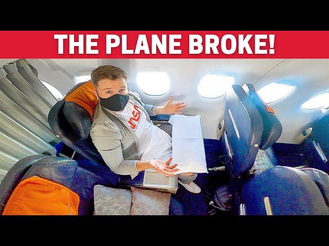 THE PLANE BROKE! Aeroflot Sukhoi Superjet Business Class *Crazy Experience*