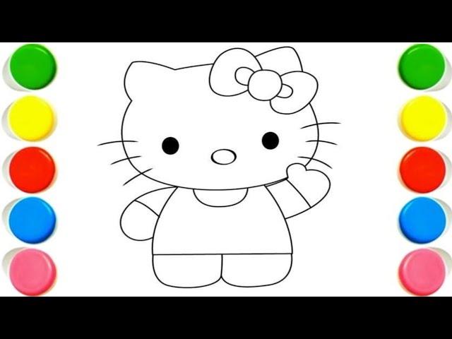 Beautiful Hello Kitty Drawing, Painting & Coloring For Kids and Toddlers_ Child Art#drawing#coloring