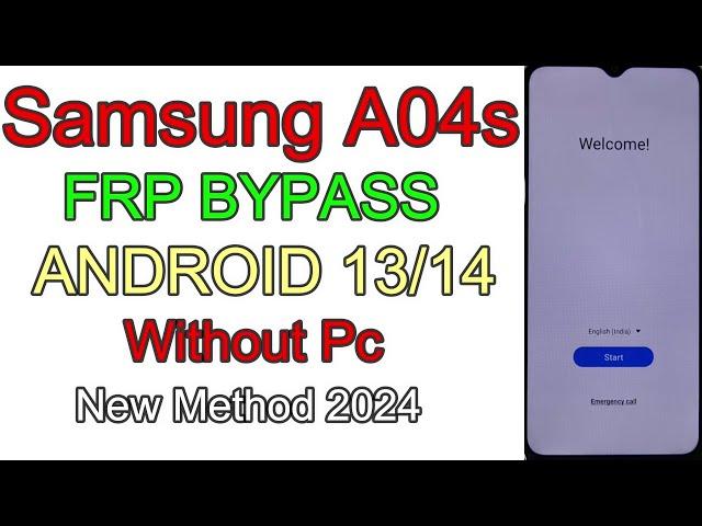 Samsung Galaxy A04s FRP/Google Account Lock Remove Without Pc | Samsung frp bypass *#0*# not working