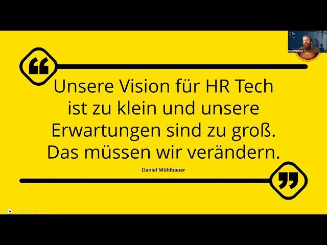 AI Tech Talk - The Role of AI in HR  - Impulsvortrag Daniel Mühlbauer