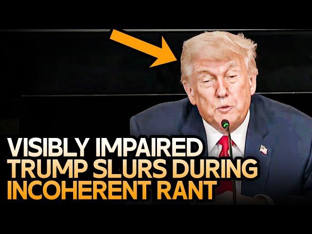 Visibly Impaired Trump Slurs His Way Through Press Conference