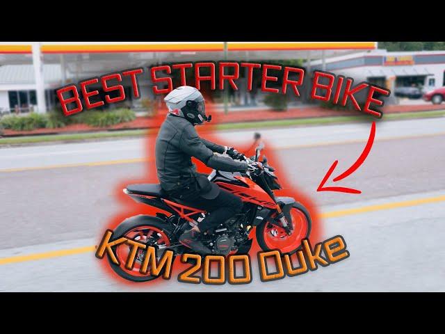 The KTM 200 DUKE is the BEST STARTER BIKE (Review & Test Ride)