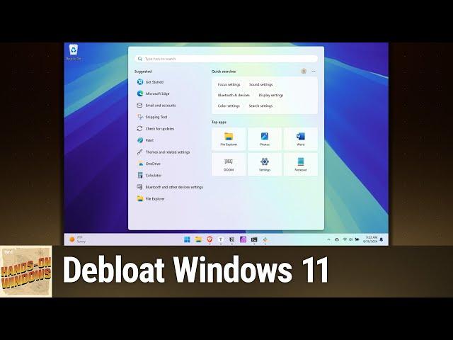 Debloat Windows 11 - Strip Windows 11 Down to the Essentials