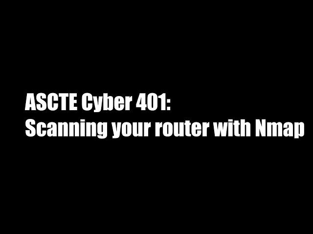 05 Port Scanning Your Router
