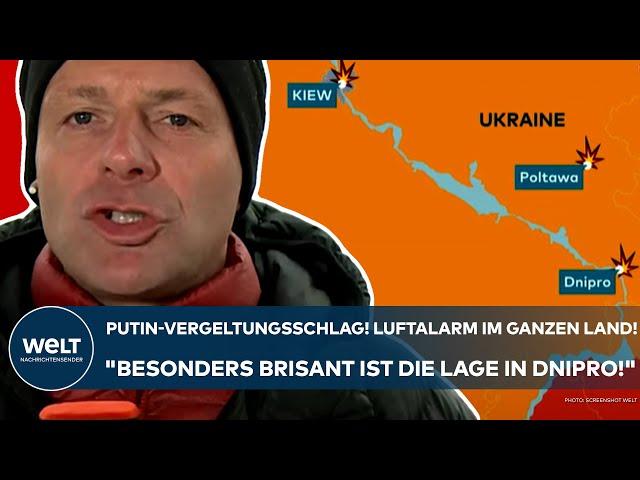 PUTINS KRIEG: Russen-Attacke! "Besonders brisant ist die Lage in Dnipro!" Luftalarm im ganzen Land!