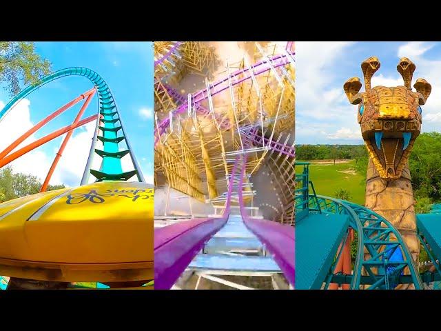 Every Roller Coaster at Busch Gardens Tampa!  4K Onride POV