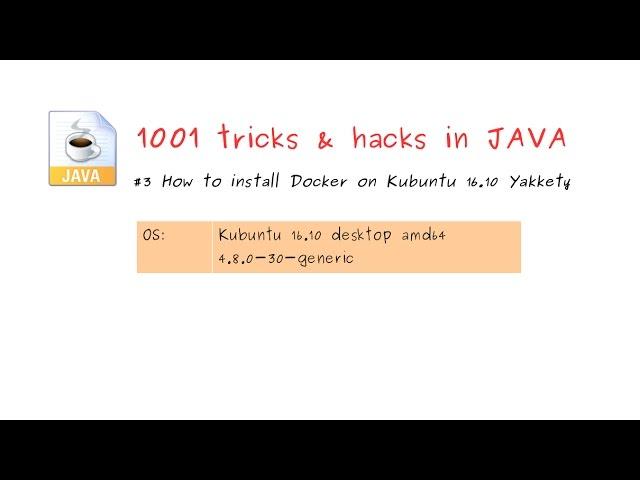 #3 How to install Docker on Kubuntu 16.10 Yakkety using APT