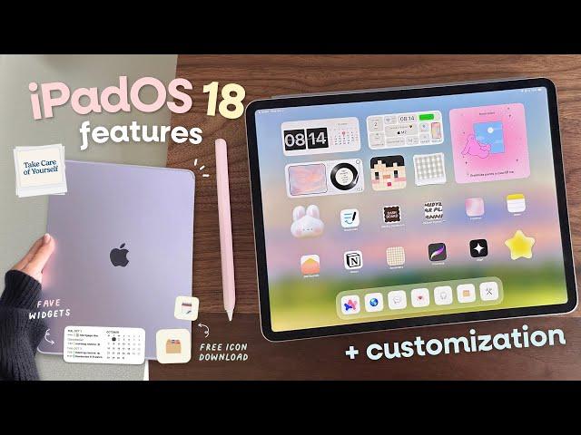 How to customize your iPad!  | NEW iPadOS 18 features, fave widgets, icons + more!