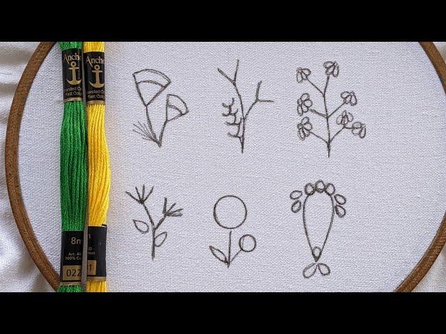 VERY VERY EASY LITTLE FLOWER HAND EMBROIDERY DESIGNS FOR BEGINNERS #embroidery