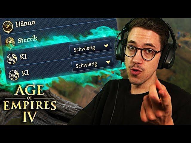 Zwei Spieler gegen Zwei Schwere KI | Age Of Empires 4