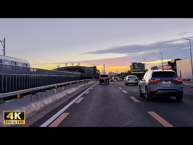 Beijing Tongzhou - Driving Downtown - Beijing's most Populous District - Streetscape of China 4K HDR