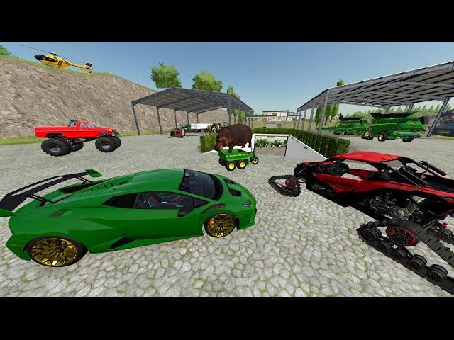 Millionaire Farmer Has Secret Tunnels and Lamborghinis | Farming Simulator 22