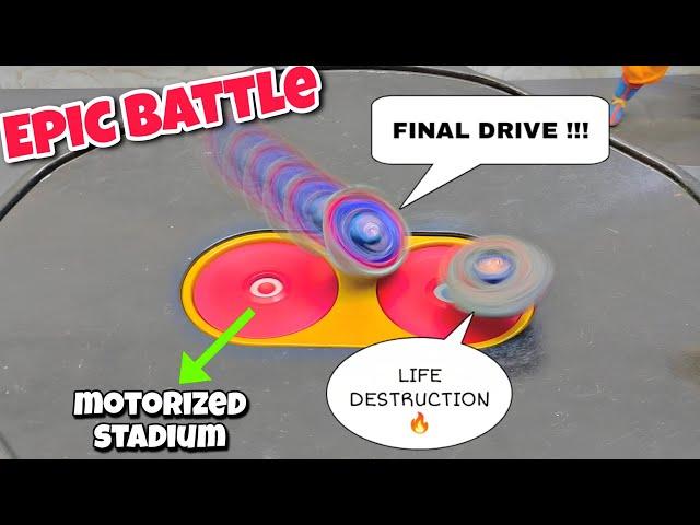 cosmic pegasus final drive vs l drago life destruction EPIC BATTLE in MOTORIZED STADIUM !