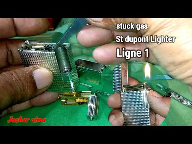 how to fix stuck gas on #st dupont lighter ligne1