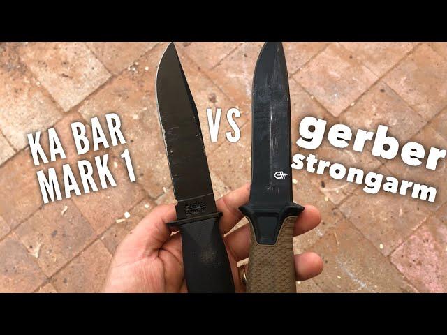 Ka Bar Mark 1 Navy Knife vs Gerber Strongarm