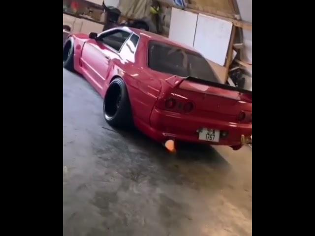 nissan gtr R32 flames