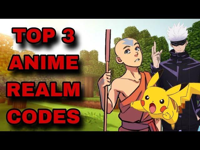 *NEW* TOP 3 BEST ANIME REALM CODES FOR MINECRAFT BEDROCK EDITION!