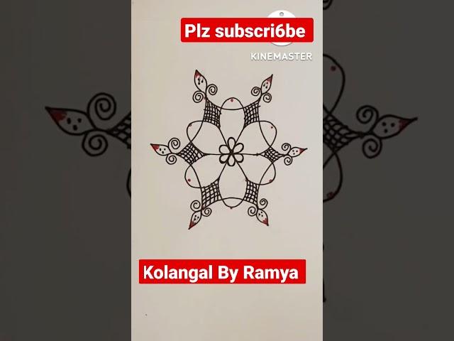 5×3 daily use dot kolam designs/beginners kolam/simple  kolam/Easy ra6/muggulu/poo kolam #shorts