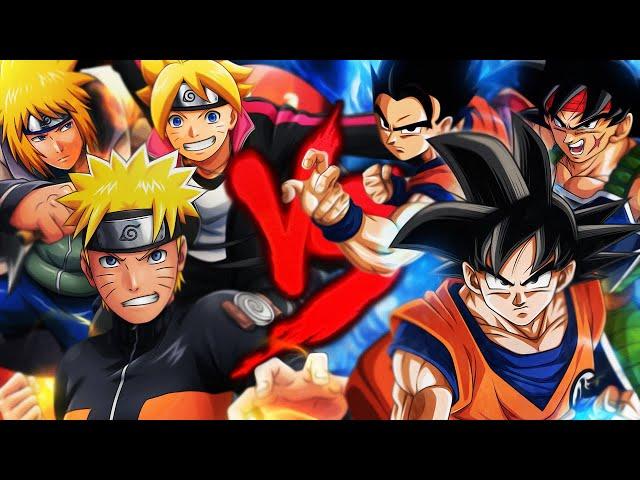 Goku, Gohan e Bardock VS. Naruto, Boruto e Minato | Duelo de Titãs