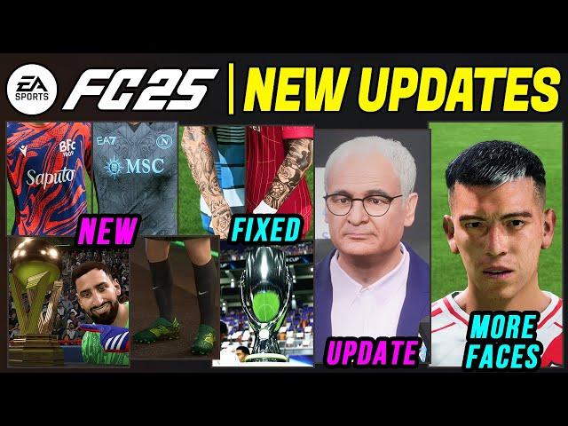 EA FC 25 NEWS | NEW *GREAT* UPDATE - Additions, Real Faces & Career Mode Fixes 