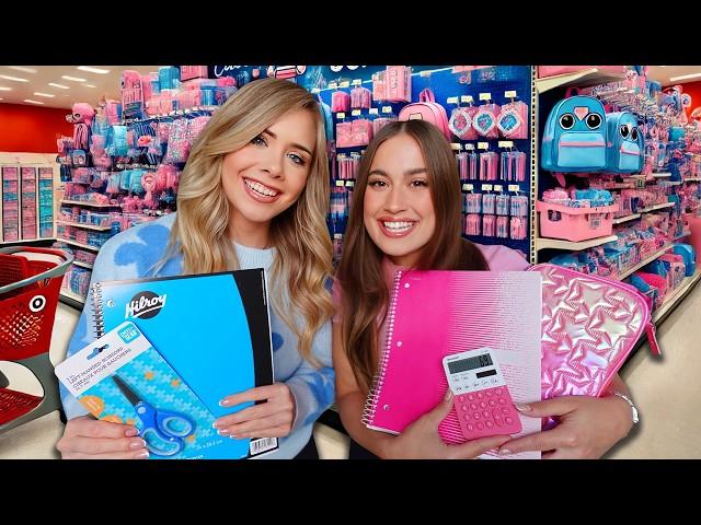 PINK VS BLUE BACK TO SCHOOL SHOPPING CHALLENGE!