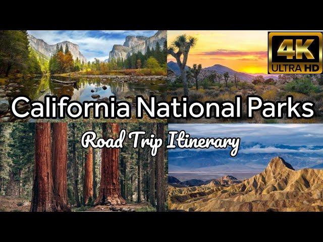 How to Visit all California National Parks in one Road Trip -  Including Top Things to Do ! [4k]