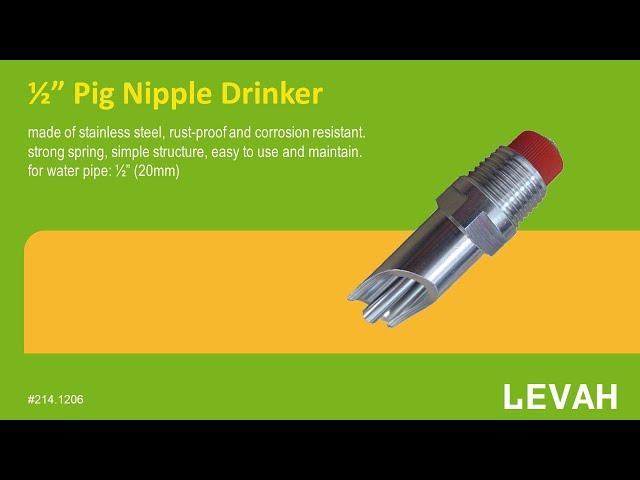 LEVAH - stainless steel pig nipple drinker, pig drinking nipple, pig nipple water drinker