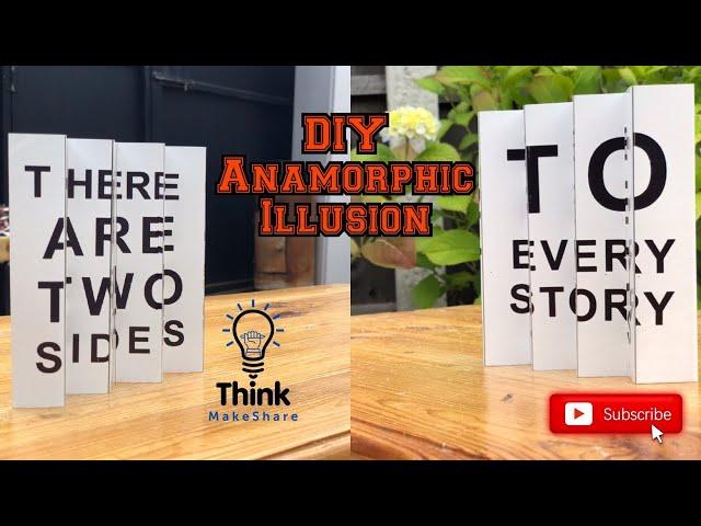 DIY Illusion Anamorphic Art Made From Aluminium Sheet