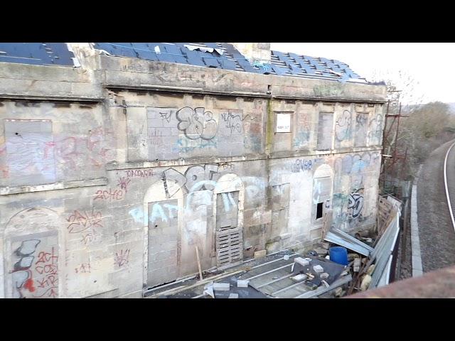 Derelict houses near railway