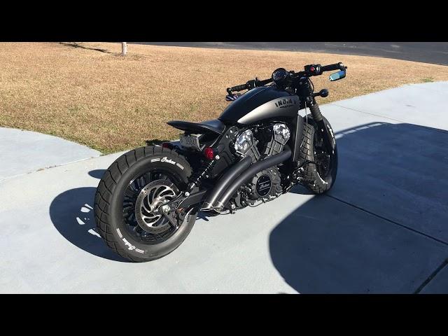 Indian Scout Bobber with Radical Radius exhaust