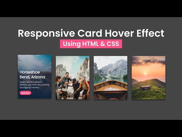 Create Animated Card Hover Effect Using HTML CSS | Card Hover Effect in HTML CSS