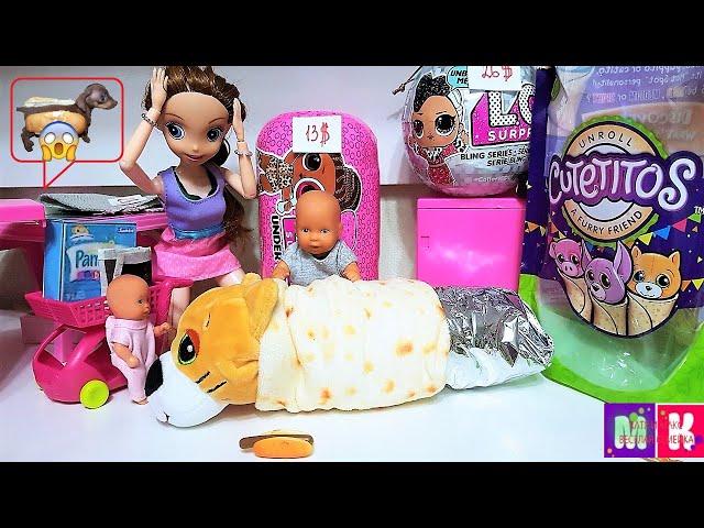 A LOT OF SURPRISES FOR KATYA AND MAX a funny family DOLLS CARTOONS COLLECTION of episodes DARINA