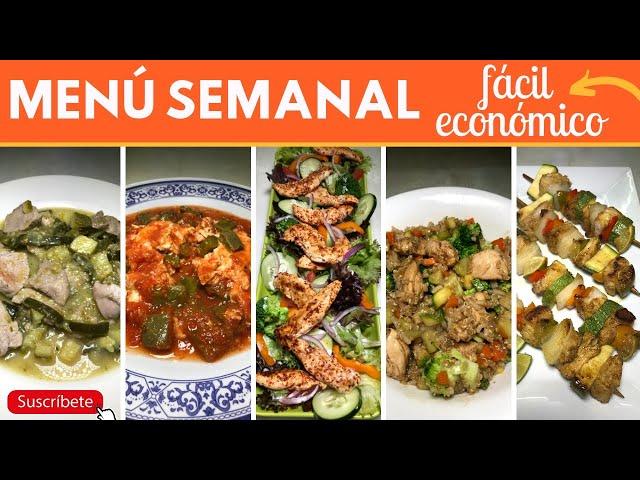 Menú semanal FÁCIL Y NUTRITIVO | Cocina de Addy