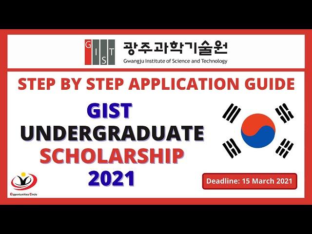 Study free in South Korea | Fully Funded GIST Undergraduate Scholarship | Application Guide