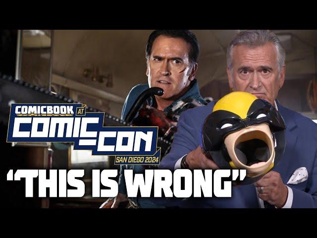 Bruce Campbell Takes On Sexy Popcorn Buckets, Talks New Hysteria! Show -  San Diego Comic-Con 2024